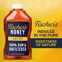 Fischer's 100% Pure, Raw & Unfiltered Honey, 40 oz All-Natural Sweetener Rich Flavor Profile, Packed with Nutrients (EXP 06/19/29)