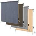 KELIXU Patio Shades Roll Up Outdoor Blind, 5' W x 8' H Cordless Sun Shade Privacy Screen with 90% UV Protection Exterior Roller Shade Cloth for Porch Pergola Backyard Windows Balcony, Blue-Gray