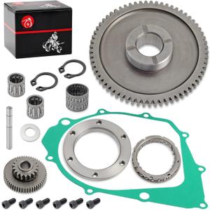 Starter Clutch One Way Bearing and Gear Idler + STARTER Motor IDLER GEAR Kit & Gasket For YAMAHA Warrior Raptor 350 Big Bear 350 Moto 4 YFM350ER Kodiak 400