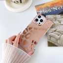 3 x Jmltech Edge Case for iPhone 15 Pro - Shockproof Glitter Bling Slim Soft Silicone Gel Flexible Protective Phone Case (Rose Gold Leopard)