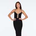 Forever 21 Womens Dress with Front Hardware, Black, Large