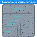 RIOUSSI Washable Pee Pads for Dogs, Reusable, Absorbent, Leakproof, Non Slip Pet Puppy Pads for Potty Training. Gray Stars, 48x65 Inch (Pack of 1)