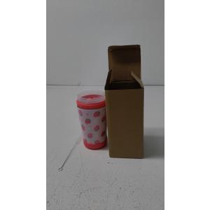 Kid Insulated Stainless Steel Tumbler with Silicone Straw, 12oz Sippy Cup for Kids (Strawberry)