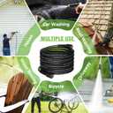 Pressure Washer Hose 50 FT x 1/4''，3600 PSI Kink Resistant Power Washer Hose Replacement– Universal Electric Power Washer Hose with Leak-Free M22 Female and 3/8" Quick Connection Kit