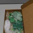 Wenqik 6 Pcs St. Patrick's Day Wooden Signs Clover Shamrock Wooden Table Centerpiece Decoration Green Farmhouse Wood St Patricks Day Tiered Tray Decor for Holiday Fireplace Home (Cute)