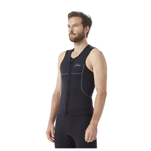 Hevto Men Wetsuit Tops and Vest 3/2mm Neoprene Jacket Surfing Swimming Front Zip Wet Suit for Water Sports, Medium 