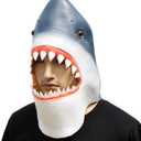 Shark Mask Fish Costume Mask Novelty Halloween Costume Party Latex Animal Head Mask