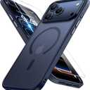 Miracase Magnetic for iPhone 17 Pro Case 6.3" with Screen Protector, [Compatible with MagSafe] Military-Grade Protection, Anti-Fingerprint, Slim Thin Phone Case for 17 Pro Cover, Dark Blue