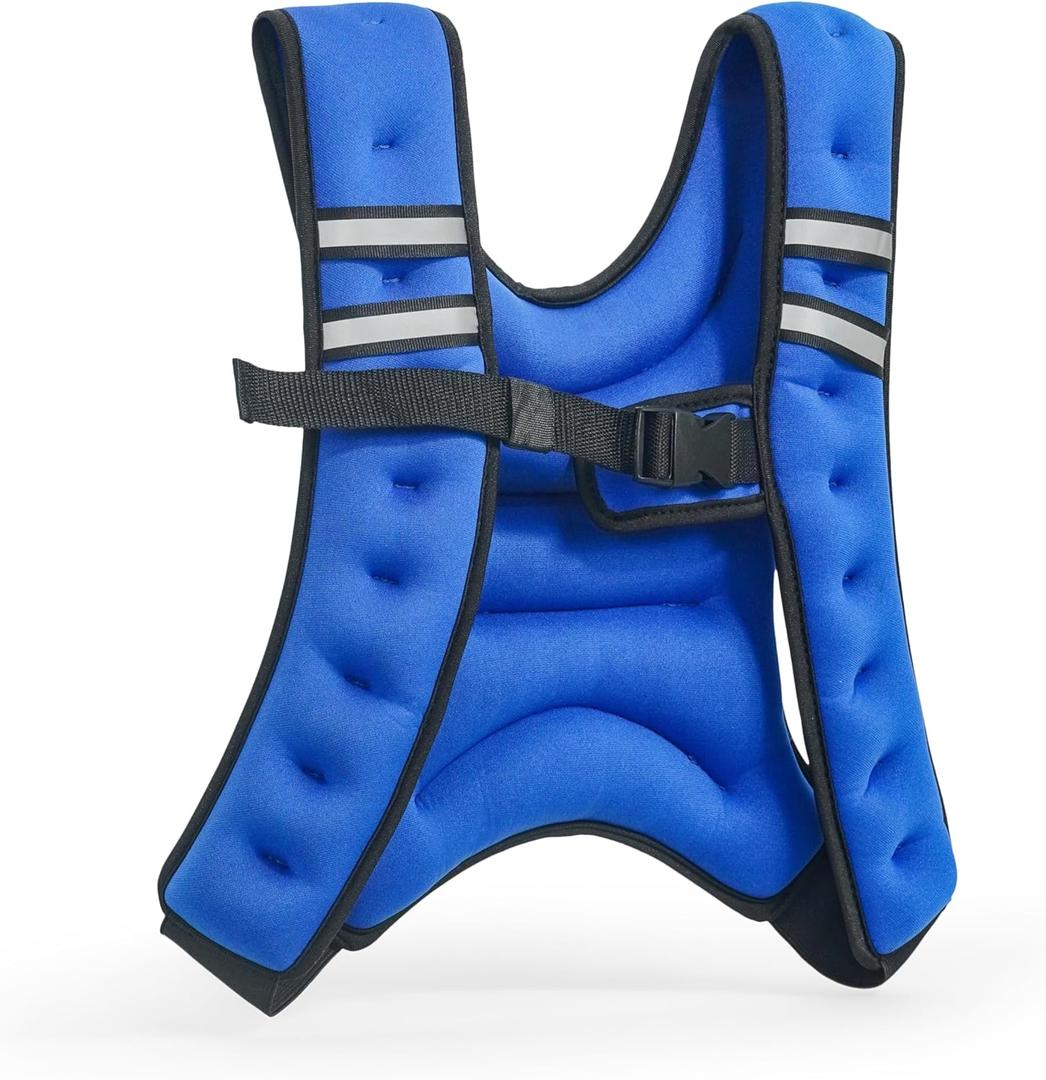 Tone Fitness HHWV-TN012 Weighted Vest, 12 lbs, Blue