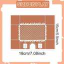 Gingerbread House Christmas Tablecloth, Reusable Funny Christmas Tablecloth Rectangle,Festive Winter Pattern Cloth,Interactive Playhouse with Playful Cut-Out Windows, for Party Kitchen Decor