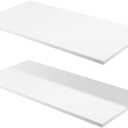 Menkxi Cabinet Shelf White Floating Shelves Wood Shelves for Wall Wooden Storage Display Shelf Board for Bathroom Bedroom Custom Closet Kitchen Garage, 5/8 Inch Thick(24 x 14 Inch,2 Pcs)