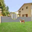 Reinforced 42 Tall x 200 Extra Wide Retractable Gate, Tall Dog Gate with Support Rods, Extra Long Baby Gate for Large Opening Indoor Safety Gate for Doorways Outdoor Garage Gates for Dogs, Gray