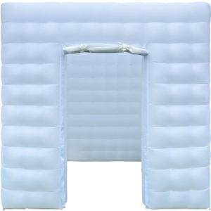 OZIS 1 Door Inflatable Photo Booth Enclosure 8.2ftx8.2ft with Blower 16 Colors Portable Inflatable Photo Booth Tent for Wedding, Party, Events, Proms, Birthday, Bars (White)