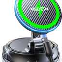 ANDERY Only for iPhone Magsafe Car Mount Charger [15W Faster Wireless Charging, 78+LBS Strongest Suction, 2400gf Strongest Magnetic] 360° Adjustable Car Phone Holder Mount, Phone Holders for Your Car