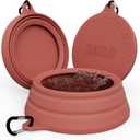 OHMO Spill Proof Collapsible Dog Water Bowl Large 34oz for Cars, No Splash Portable Bowls for Dog Travel, Pet Essentials for Road Trips, Cat Travel Accessories (Erythrinus)