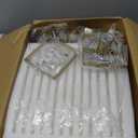 Gold Crystal Pendant Lighting Modern Mini Glass Chandeliers, Adjustable Pendant Light Fixture for Bedroom Dining Room Living Room Kitchen Island Corridor(2 Pack) (5.3in-2Pack)