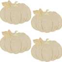 Fall Thanksgiving Pumpkin Placemats Set of 4 Fall Autumn Table Decorations Indoor Farmhouse Harvest Pumpkins Table Round Placemats for Party Kitchen Dinning