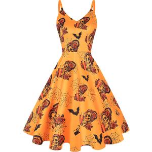 Kingfancy Summer Dresses for Women 2025 V-Neck Spaghetti Strap Sundresses Short Dress with Pockets (S)