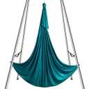 VEVOR Aerial Yoga Frame, 9.67 ft Height Swing Stand, Max 551.15 lbs Load Chrome-Plated Steel Pipe Inversion Yoga Rig for Indoor Outdoor Use (Green)