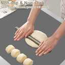 32"x24"(80cmx60cm) Large Silicone Mat for Kitchen Counter, Non-Slip Heat Resistant Countertop Protector, Waterproof Multipurpose Mat for Kitchen Island, Semitransparent