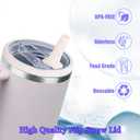 2 Pack Stanley Cup Lid Replacement 40 oz, Only for Stanley Quencher H2.0, Spill-Proof Design, High-End Anti-Fall And Heat-Resistant Material (Beige and Pink Set)