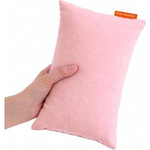 Pipsqueak Microfiber Pillow - Small, Mini, Tiny - 11 x 7 in - Perfect for Travel, Cars, Airplanes, Camping, Dogs, Toddlers, Kids, Lumbar, Knees and Neck - Ages 2 Yrs and Up (Pink)