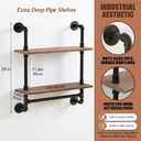 ROGMARS Industrial Pipe Shelving Bathroom Pipe Shelves with Towel Bar Over Toilet, 24 inch Pine Wood Floating Shelves for Wall Mounted Bedroom,Kitchen, Farmhouse, Living Room