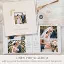 Beautiful Linen Wedding Photo Album For 4x6 Pictures - Safely Holds Up To 200 Photos of Unique Wedding Memories - Perfect Large Photo Book To Store All Pictures of Treasured Family or Baby Moments
