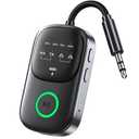 GMCELL Bluetooth Transmitter Receiver 2-in-1: Car Handsfree Mic, TV & Airplane Audio | Connect 2 Headphones | 18-Hr Battery