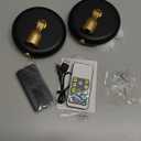 Rechargeable Battery LED Spotlight Indoor: Wireless Mini Art Accent Spot Lights with Timer Remote - Small Dimmable Uplight for Plants Display Painting Dartboard Artwork Portrait Closet (2 pack, Black)