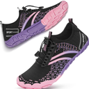 ATHMILE Hiking Barefoot Water Shoes for Women Men Beach Swim Aqua Pool River Quick Dry Athletic Wide Toe Outdoor Sport Kayaking Boating Rock Climbing Yoga Lake 40, Pink 