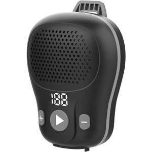 Wearable Bluetooth Speaker, Clip-on Wireless Portable Speakers, IP56 Waterproof Clip Speaker Up to 18 Hours Battery Life, Built-in Mic for Hands-Free Music/Calls, Work/Outdoor, Matte Black