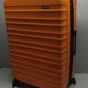 Amazon Basics 30" Hardside Large Checked Luggage, Expandable For Up to 15% More Space, Hardshell Suitcase With Wheels, Scratch-Resistant Surface, Four Multi-directional Wheels, Orange