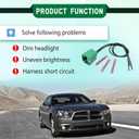 Headlight Connector Wiring Harness Parking Light Connector Wiring Harness Replace 68064997AA Compatible with Chrysle D0dge JP