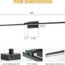 LED Bathroom Vanity Light, Modern Bathroom Light Fixture Over Mirror (3000K/4000K/6000K, Dimmable), Vanity Light Bar with Angle Adjustable, 48 Inch, Black