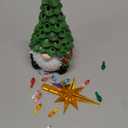 Gnome Christmas Tree, Ceramic Christmas Trees That Light Up, DIY Lighted Christmas Gnome Tree, 8 Inch Faceless Old Man Ceramic Christmas Tree, Small Mini Prelit Xmas Holiday Decor, Green 