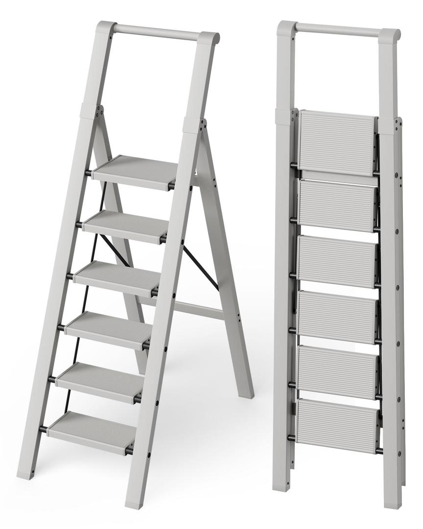 Mayi Plus 5 Step Ladder Foldable, Aluminum, Lightweight Step Stool