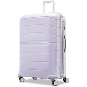 Samsonite Freeform Large Checked Luggage with Dual 360 Spinner Wheels - TSA Lock, Airline-Approved - Lightweight Durable Polypropylene Expandable Hardshell - Lilac