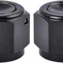 EVIL ENERGY 8AN Flare Cap Block off Fitting Plug Black 2PCS