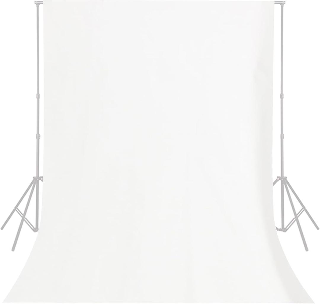 White Screen Backdrop for Photography, 6x9ft Chromakey White Polyester Fabric Photo Booth Background Collapsible Screen Seamless for Photoshoot Screen Video Recording Party Curtain KXBMYME038
