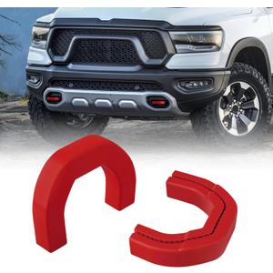 Front Tow Hooks Covers Hitch Cover customized Car Tow Hooks Compatible with RAM 1500 Accessories 2019-2026|Red (Not Fit for RAM 1500 Classic,Warlock,RAM 2500,RAM 3500)