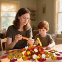 320 Pcs Fall Sensory Bin Fillers Decorations, Sensory Bin Filler, Pumpkin Bowls, Pompom, Maple Leaves, Squirrels, Pumpkins, Acorns, Pine Cones for Fall Halloween Autumn Party Decor