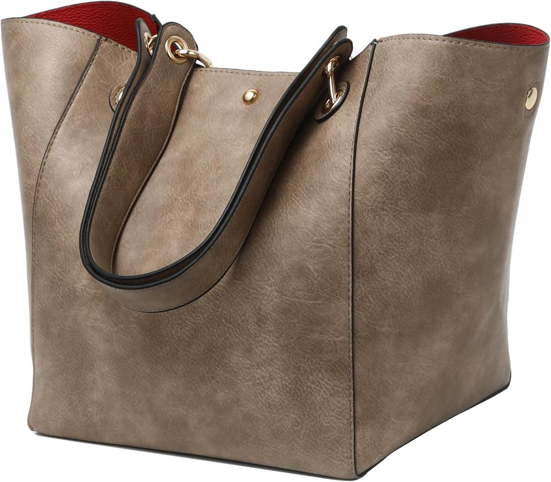 sqlp Large Work Tote Bag for Women Designer Purses and Handbags Big Bucket bags Ladies Travel Crossbody Purse (One Size, Apricot)