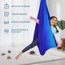 OUTREE Double Layer Therapy Swing with 360 Swivel Hanger, Healing & Relaxing Cuddle Swing for Kids and Adults with Autism, ADHD, Sensory Processing Disorder (Blue-Purple Gradient)