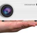Mini Projector with Bult-in Speaker, 150ANSI Support 1080P, Auto Keystone Correction, 26"-120" Projection Screen, Portable Video Projector, Compatible with Laptop, HDMI, USB, AV
