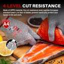 Cut Resistant Work Gloves, ANSI A4 Food Grade Cutting Gloves for Che for Kitchen Meat Cutting,Metal Fabrication, Wood Working,Non Slip, Breathable, Medium