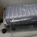 Coolife Medium Checked Luggage with Spinner Wheels Hardside Suitcase TSA Lock Telescopic Handle(Blue)