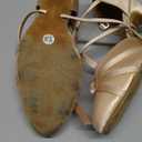 Women's Latin Ballroom Dance Shoes Closed Toe Salsa Waltz Tango Performance Dancing Practice Shoes (7.5, Nude)