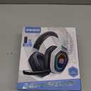 Ozeino 2.4GHz Wireless Gaming Headset for PC, Ps5, Ps4 - Lossless Audio USB & Type-C Ultra Stable Gaming Headphones with Flip Microphone, 40-Hr Battery Gamer Headset for Switch, Laptop, Mobile, Mac (Black and White)