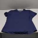 Fabletics Women's Vital 1-Pocket Scrub Top - MotionTech, Wrinkle-Resist, Chest Pocket, Anti-Shrink, Semi-Slim Fit (Medium, Navy)